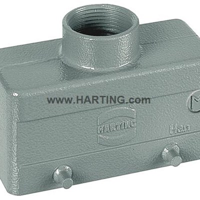 哈丁harting HAN 16B M32 双扣上壳顶出线浩亭连接器19300161422