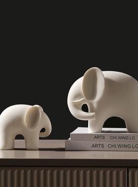 简约现代大象摆件一对办公室装饰品客厅酒柜摆件家居饰品工艺品