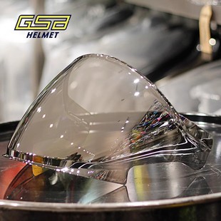 2半盔电镀金银茶色透明防晒镜面 JET GSB摩托车头盔镜片G 268A