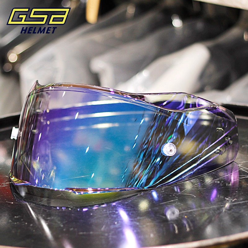 GSB 362揭面盔镜片型号专用日夜两用夜视镜面风镜电镀金银防雾镜