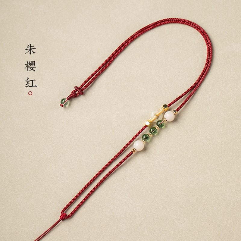 高档手工编织项链绳玉吊坠挂绳z挂脖翡翠玉坠玉佛平安扣挂绳男女