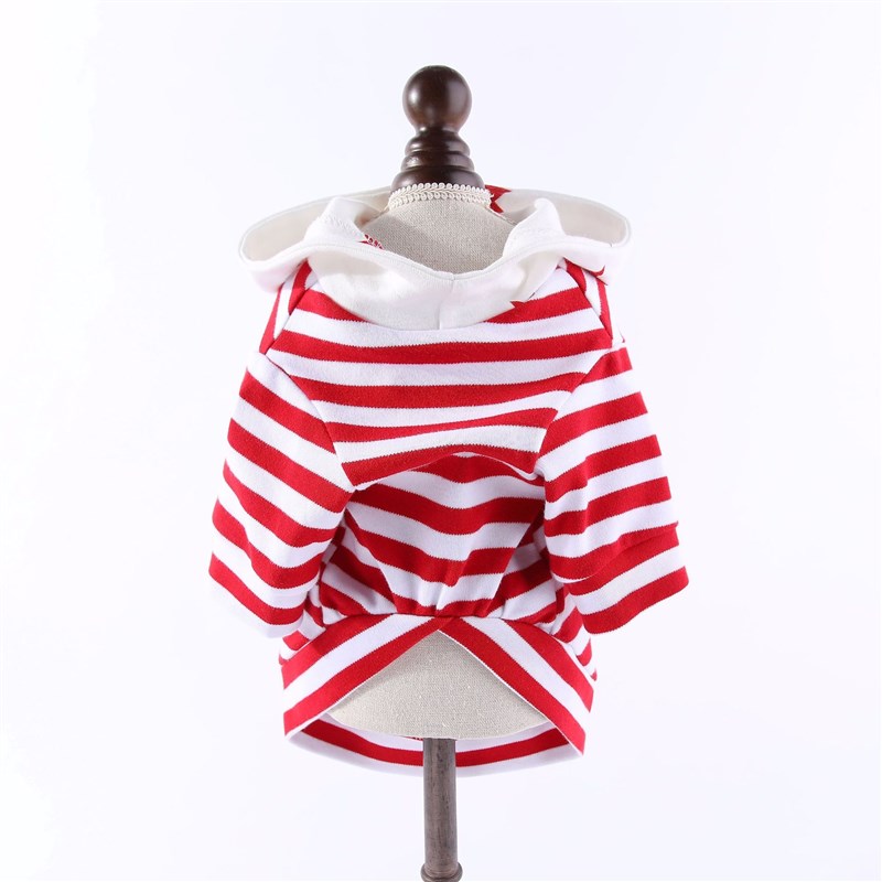 新款宠物衣服春秋弹力狗狗连帽两脚衣泰迪U博美小型犬衣服