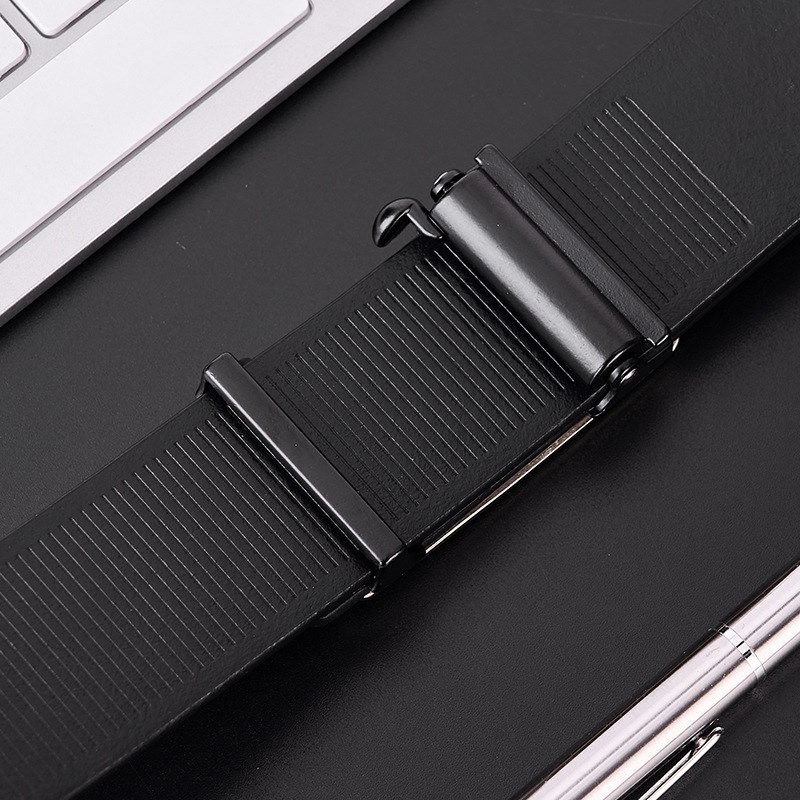 高档男士皮带真皮20o24新款无牙无孔头层牛皮自动扣腰带男款商务