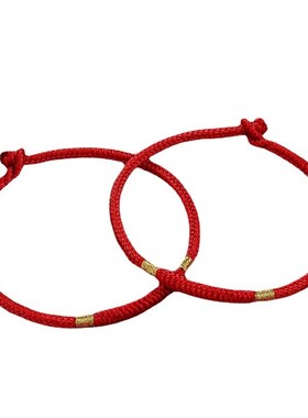 本命年红绳手链女手工编织金刚结龙年L红手绳国潮风情侣礼物