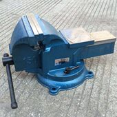 虎盛工业级重型台虎钳轻型台钳3 10寸带钻台家用机修汽修工作台钳