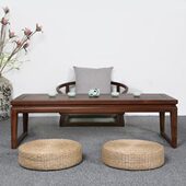 北美黑胡桃木日式 实木坐地茶桌矮桌炕桌禅意榻榻米茶台白蜡木茶几