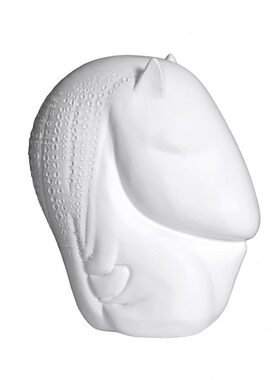 家居新中式白色树脂摆件样板房间售楼处大厅动物马雕塑工艺品