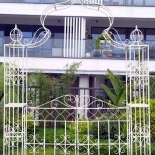 欧式铁艺花架植物爬藤架装饰支架户外花门鲜花拱门轿子花园门庭院
