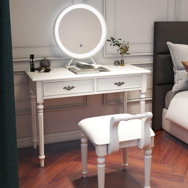 卧室梳妆台化妆桌带镜子简约现代小户型实木欧式写字台家用化妆台