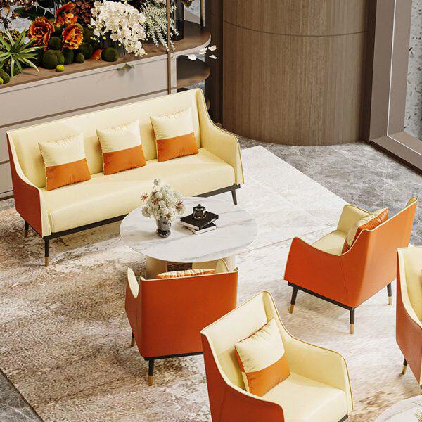 轻奢洽谈桌椅组合售楼处酒店会所接待会客休息区商务办公室沙发