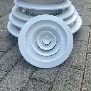 ABS圆形散流器出风口扩散式新风口中央空调排风口防滴水圆形百叶