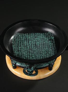 大仕缘黄铜工艺品招财黄玉底聚宝盆仿古摆件家居摆设开业乔迁礼品