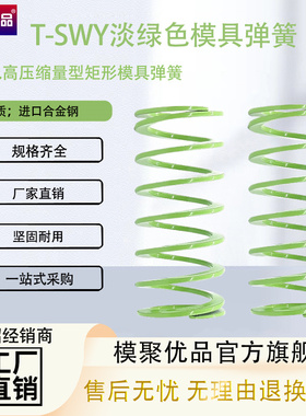T-SWY外径11-12.5-24.5-42长度25-300淡绿色矩形螺旋模具淡绿弹簧