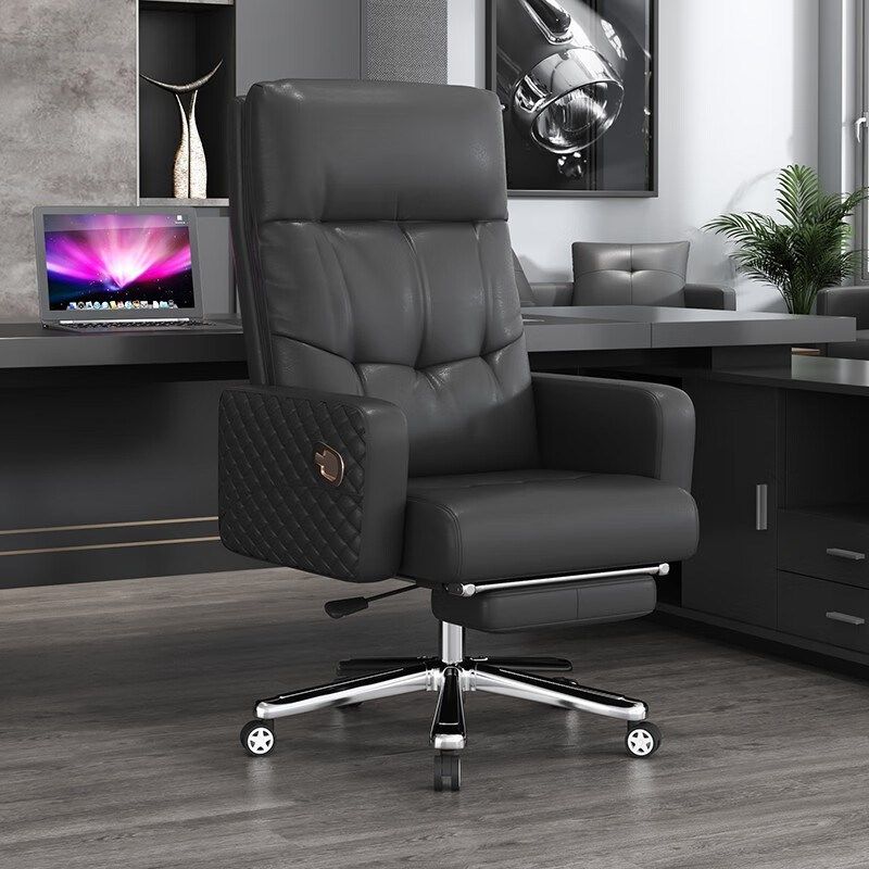 办公椅老板椅可躺大班椅经理椅人体工学转椅电脑椅含搁脚臻享豪华