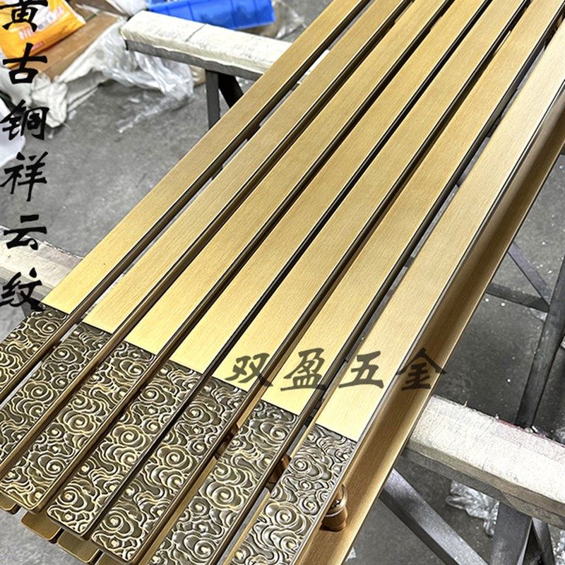 彷古铜玻璃大门拉手新中式木门把手酒店宴会包厢双开推拉定制logo