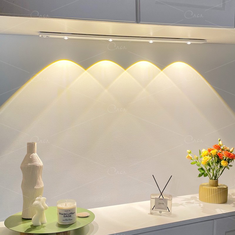 智能人体感应灯条免布线usb充电小夜灯带无线家用衣柜橱柜led玄关