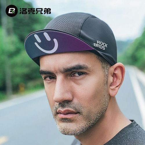 洛克兄弟骑行小帽COOLMAX透气防晒帽子公路车头盔内衬头套男夏季