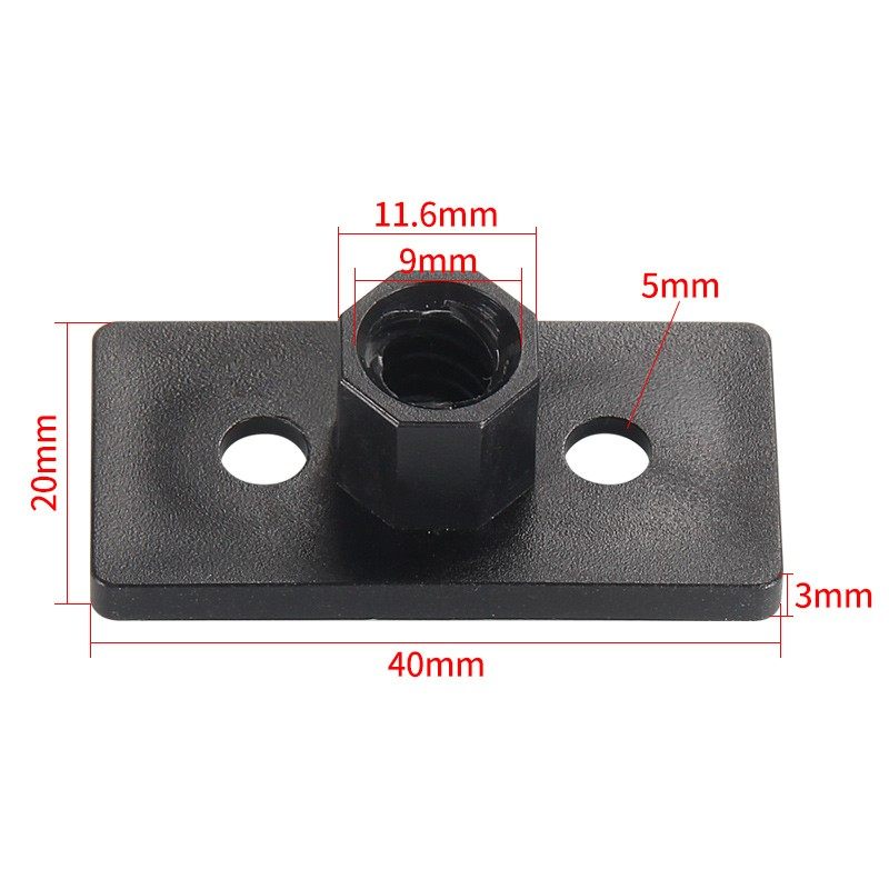 高品质3d打印机配件 长方形塑料T型T8丝杆螺母座丝杠固定座