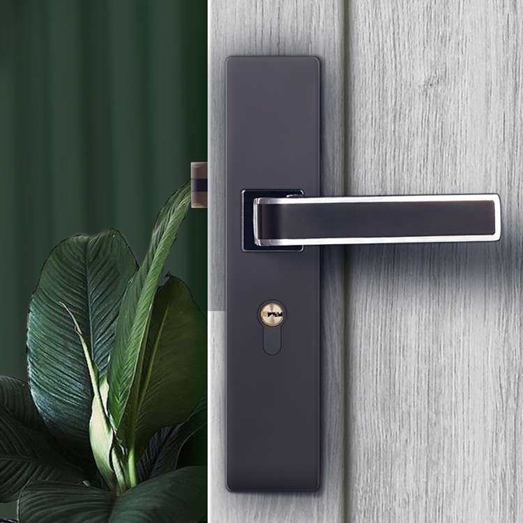 门锁卧室简约执手锁木门家用通用磁吸锁具室内门锁锁芯铝合金门