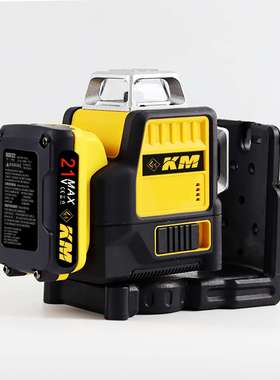 12线水平仪 高精度绿光黄色充电式全方位标线仪 室内外贴墙贴地仪