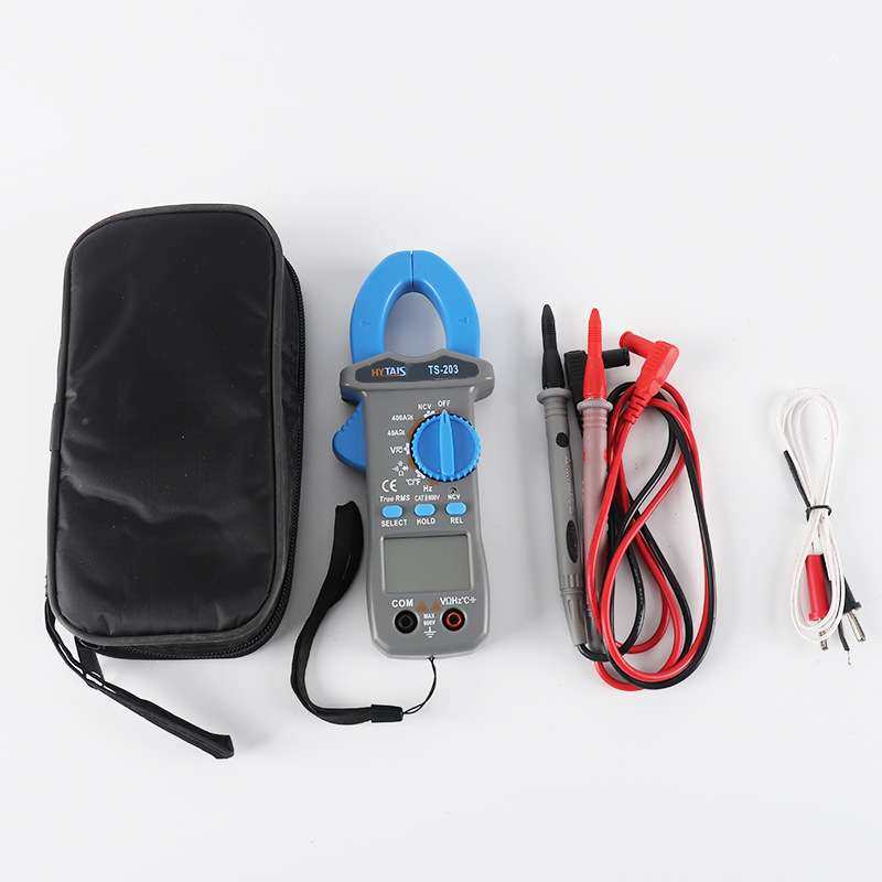 泰圣ac/dc数字钳形电流表 带NCV感应电笔ts-203真值有效值钳形表