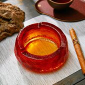 创意烟灰缸防飞灰家用客厅时尚 高档老板办公室国风摆件男领导礼物