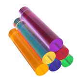 透明亚克力有机玻璃棒彩色实心导光柱圆形棒长度任意切割加工定制