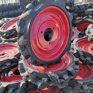 播种机新款限深地轮轮胎400-8实心人字轮播种机配件地轮