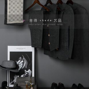 201 衣帽间衣柜男毛毡衣模饰品摆件套装 意式 极简样板间展厅开放式