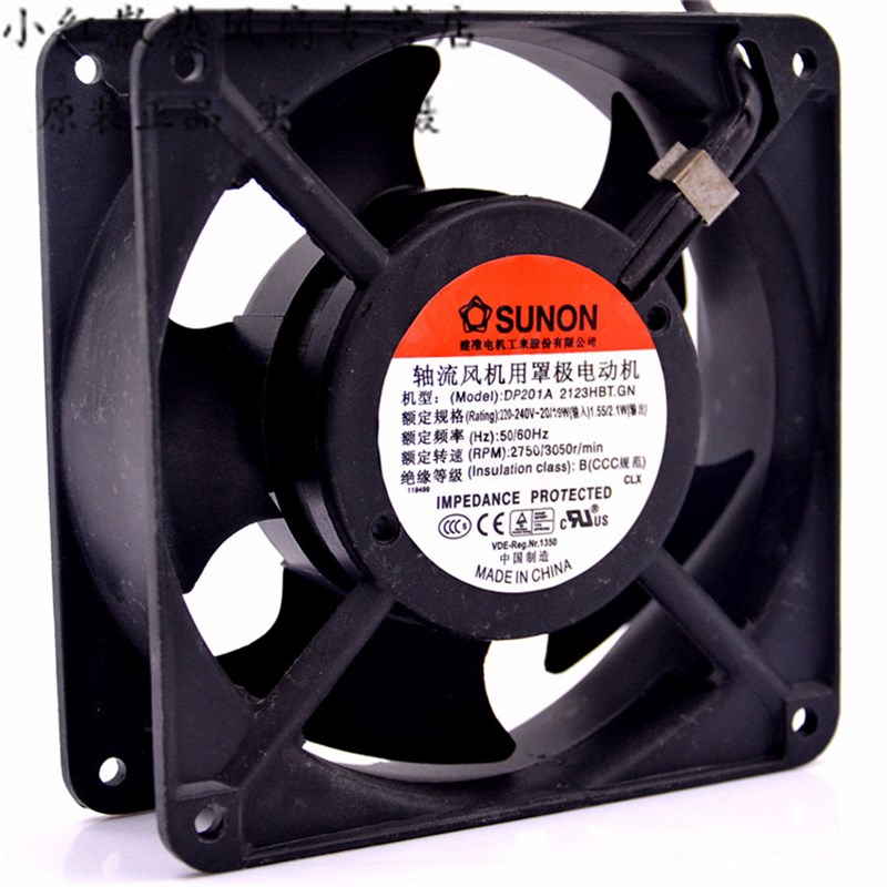 SUNON/建准 DP201A 2123HBT.GN 220V 12038 12CM 双滚珠机柜风扇