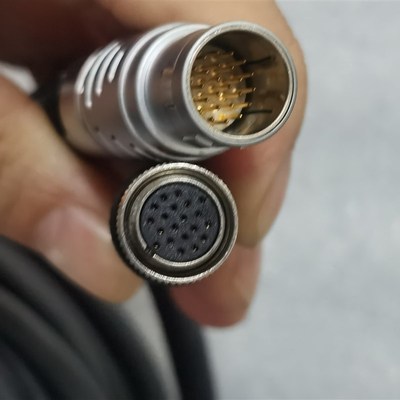 HRS广濑20PIN芯工业相机连接线 螺纹20针公母头接口 分体式相机线