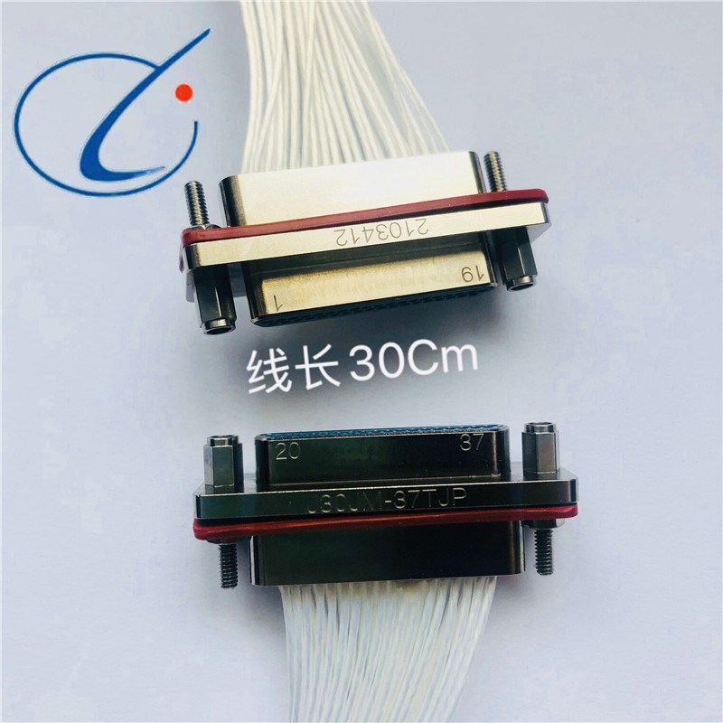 37芯矩形连接器J30JM-37ZKL/ZKSP29-30cm J30JM-37TJP航空插座带