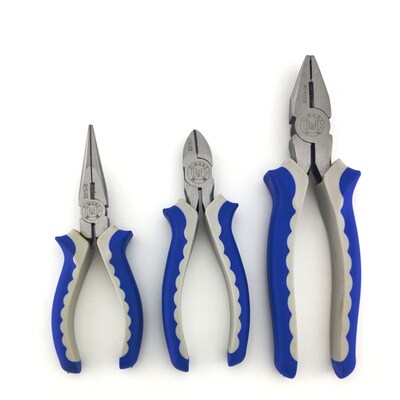 电工三件套钳子 C-MART/西玛钢丝钳 尖嘴钳 斜嘴钳 老虎钳