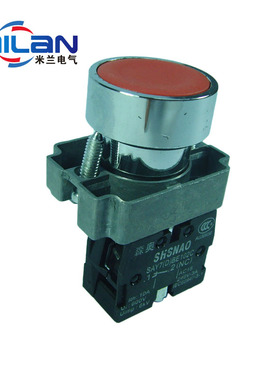 上海森奥 按钮开关 SAY7-D XB2-BA42C 复位 平钮 1NC 红色 常闭