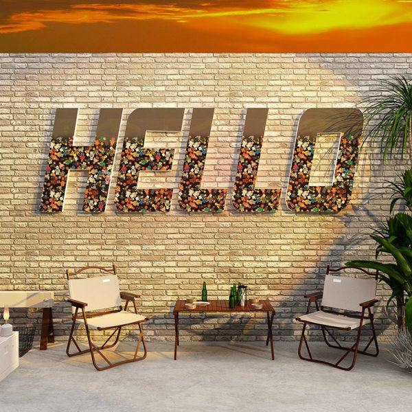 网红打卡酒吧装饰品场背景布置露营风墙面拍照区饭店烧烤壁画创,家居饰品,文化墙贴,淘宝优惠券,粉丝福利购,淘宝优惠卷