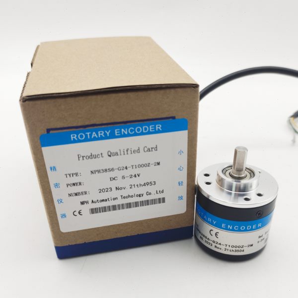 旋转编码器1000脉冲推挽输出NPH38S6-G24-T1000Z-2M DC 5-24V供电