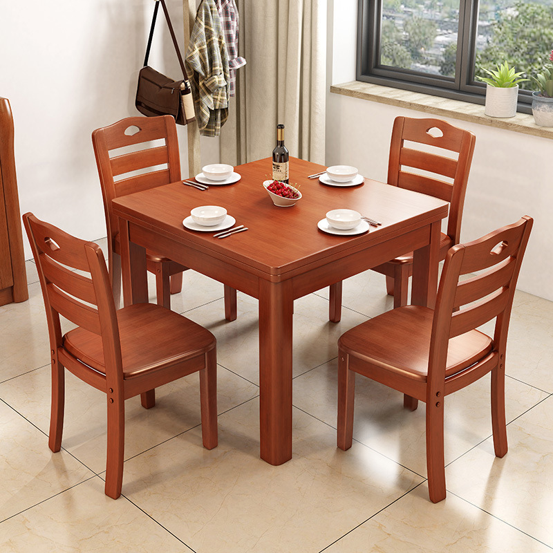 全实木小方桌八仙桌餐桌正方形家用小户型新中式原木饭桌四方桌子