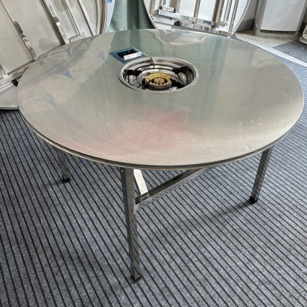 加厚全不锈钢火锅桌商用煤气炉韩式炉折叠餐桌然气炉圆桌,住宅家具,不锈钢/PVC餐桌,淘宝优惠券,粉丝福利购,淘宝优惠卷