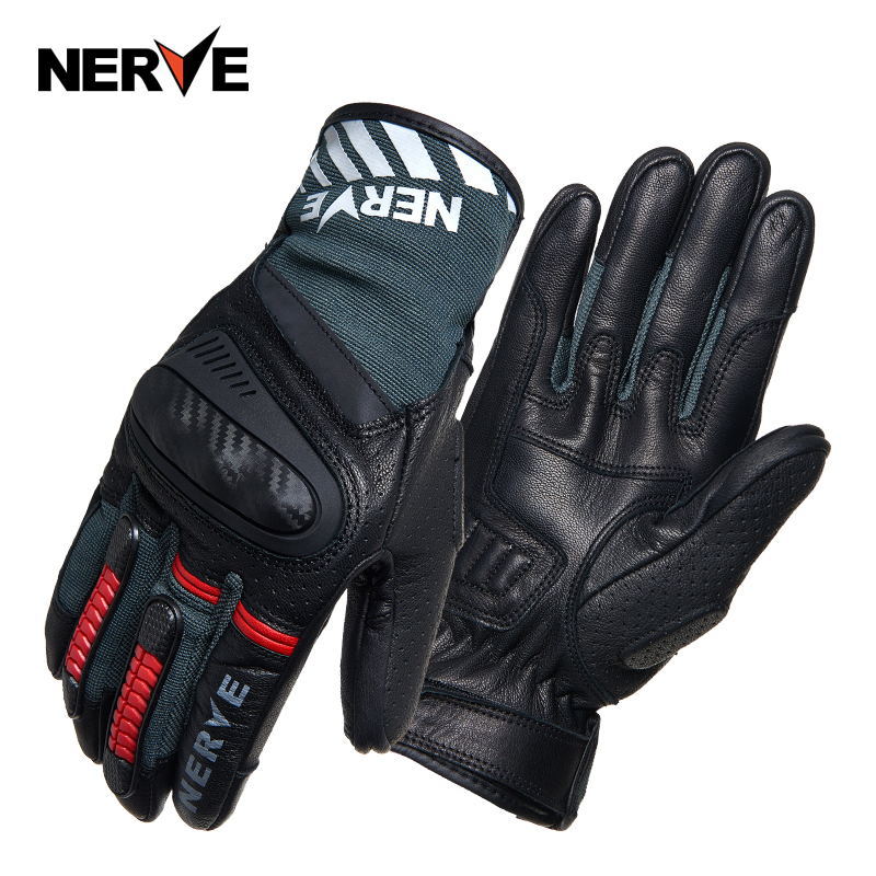 NERVE摩托车手套男夏季薄款透气触屏防水机车赛车越野装备KQ1052