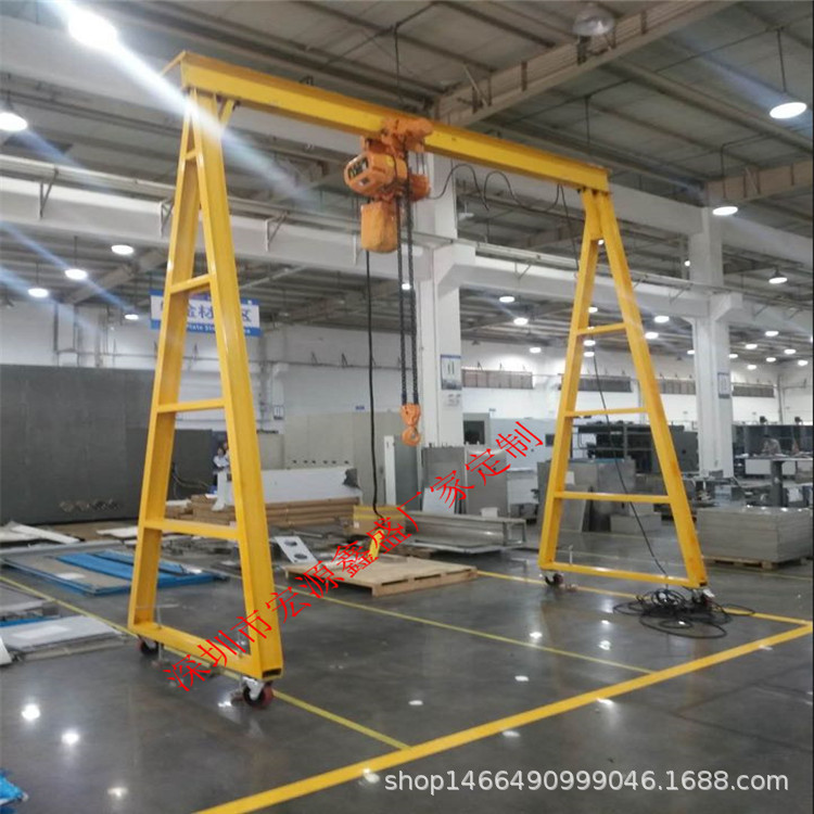 升降式移动龙门吊架简易拆卸式移动龙门架配置双葫芦小型龙门吊