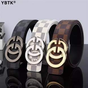 官方正品皮带男士2025新款真皮商务轻奢平滑扣送礼休闲正品裤腰带