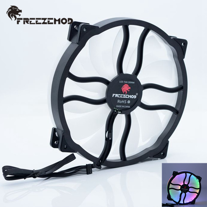 FREEZEMOD彩虹极光20CM机箱RGB风扇FAN-L20可AURA同步CE ROSH认证