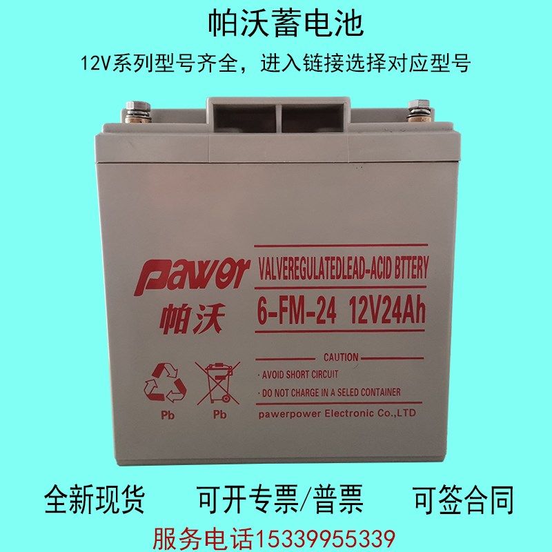帕沃消防EPS应急照明集中电源消防应急电源箱控制柜备用蓄电池12V