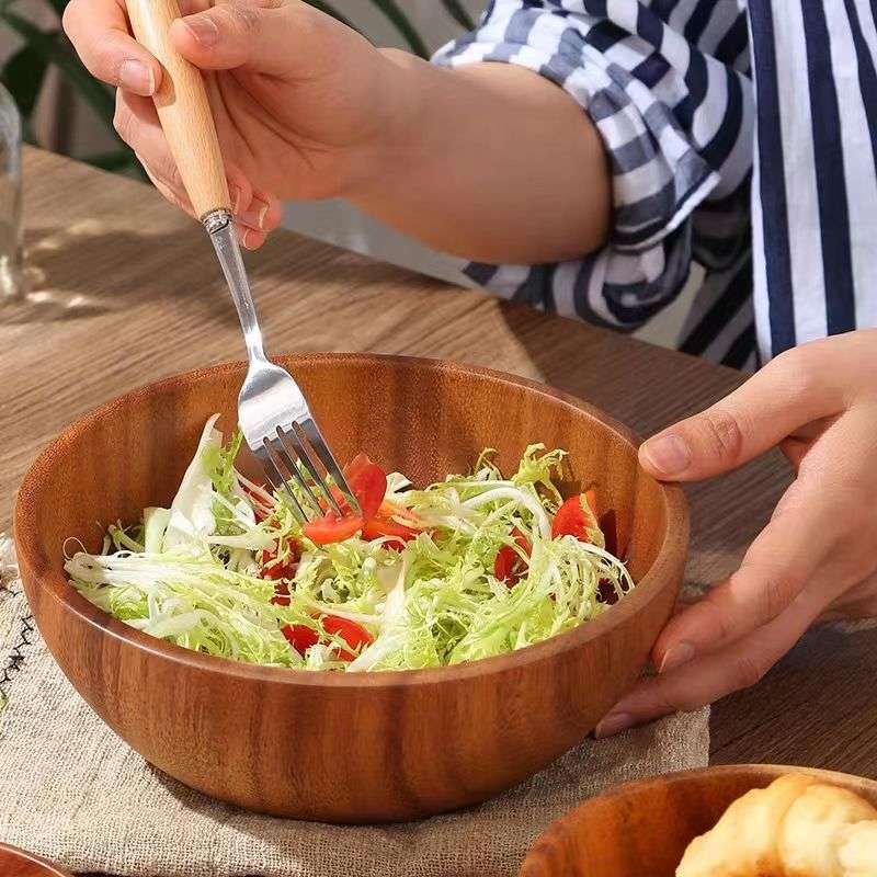 相思木整碗 木质餐具酒店饭馆汤碗儿童吃饭防摔碗专属木碗