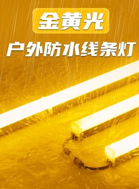 金黄光户外防水线条灯24v外墙门头亮化灯条O洗墙轮廓长条黄色灯管
