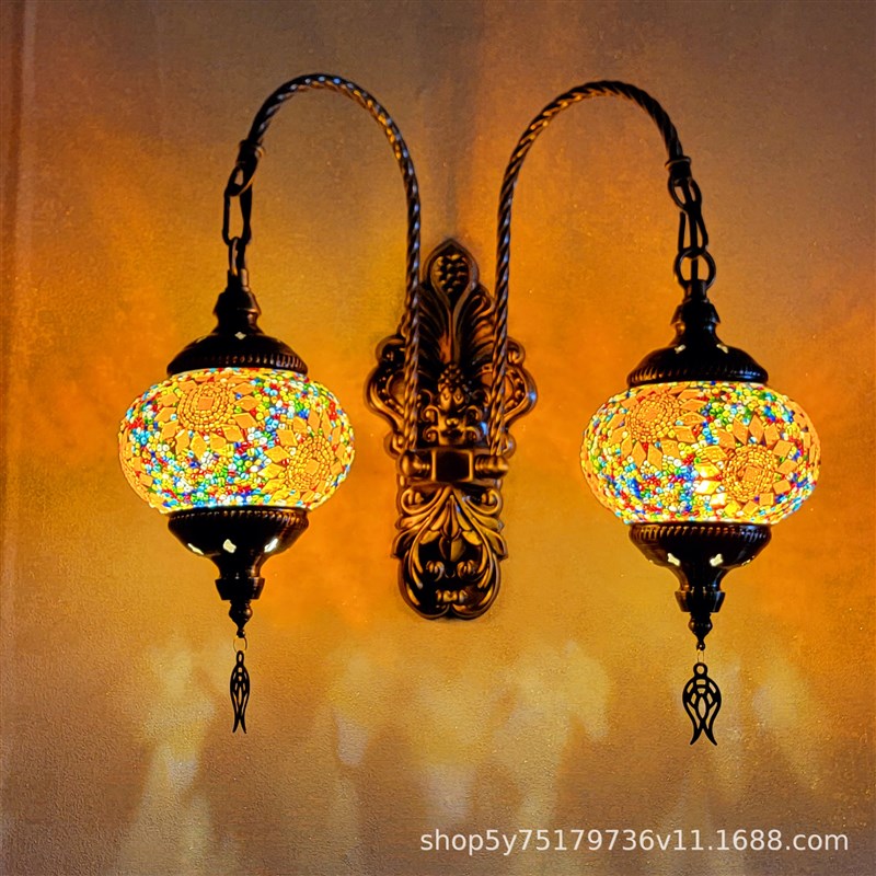 摩洛哥特色壁灯地中海手工过道走廊阳台餐厅酒店酒U吧民宿装饰壁