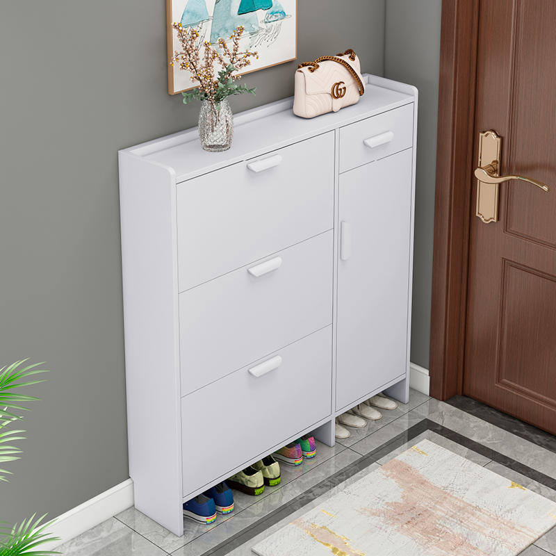 鞋柜超薄17cm经济型家用门口简约现代多功能窄收纳柜翻斗式小鞋架