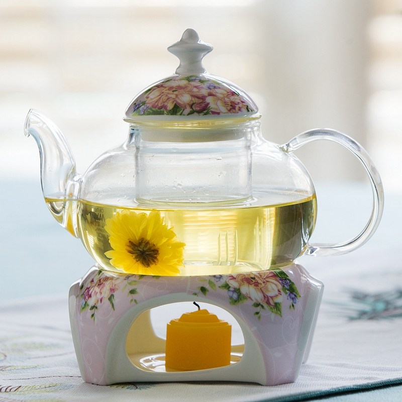 玻璃茶具套装创意骨瓷花茶壶茶杯耐热泡茶过滤功夫茶具陶瓷茶炉