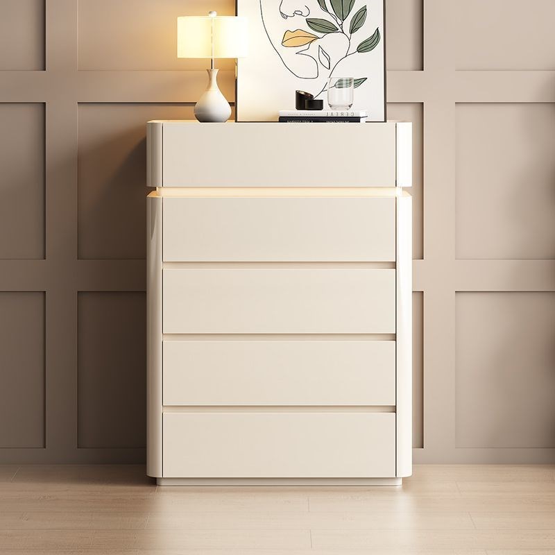 2025新款智能斗柜带灯高级感卧室储物柜客厅靠墙一体收纳柜五八斗