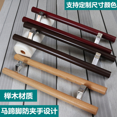 地弹簧门玻璃门拉手实木有框门木门复古欧式原木拉手木质门把手